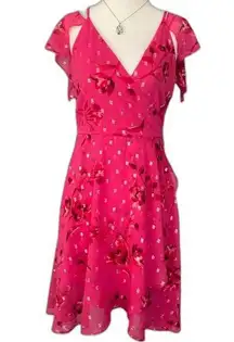 White House | Black Market Pink sparkly floral flower garden fairy dress