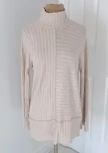 Anthropologie Saturday Sunday Ribbed Turtleneck Bell Sleeve Tunic Sweater