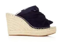 Kenneth Cole Odele Suede Espadrille Wedge Slide Sandals Size 6.5 M Coastal Boho