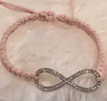 Infinity Pull String Pink Bracelet