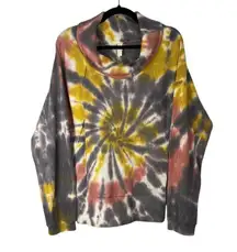 Pilcro • Tie Dye Thermal Mock Neck Long Sleeve