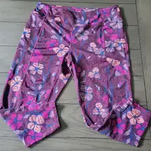 Women's leggings Pants 2x capri purple