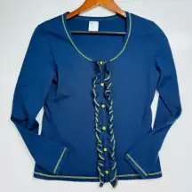 Matilda Jane Hammond Bay Blue-Eyed Claudia Cardigan Sweater Ruffle‎ Medium