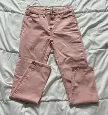 Free People Jeans Womens Size W25 Coral Pink Zip Boho Hippie Hipster Summer