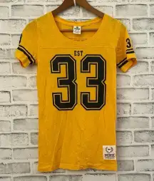 Women’s Pittsburg Steelers Victoria’s Secret Pink Collab yellow T-shirt XS
