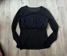 Express Sheer Long Sleeve Top