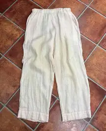 FLAX By Jeanne Engelhart 100% Linen Pants Size Small