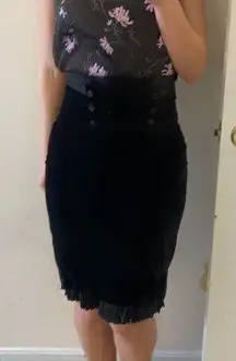 Leshop velvety tuxedo fit skirt. Xs