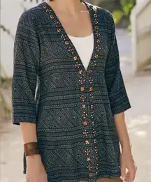 Soft Surroundings Beatrice Topper cardigan‎ small