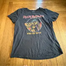Iron Maiden World Tour 82–83 T-Shirt Black Size L (2017 Reissue)