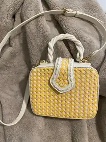 Yellow And White Purse