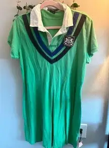 Vintage Ralph Lauren Sport Short Sleeve 90s Polo Shirt Dress embroidered crest