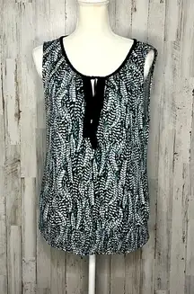 White House Black Market Women's‎ Sleeveless Blouse Medium Multicolor