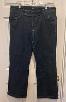 Eddie Bauer Womens Dark Wash Denim Jeans Size 16 Straight Leg Trouser Jeans‎