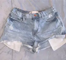 No Boundaries Juniors Cutoff Distressed Jean Shorts Elastic Waist in Back Size 5