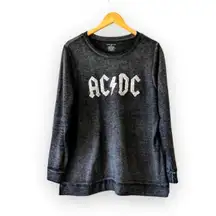 Lane Bryant Gray ACDC Band Graphic Sweatshirt Tunic