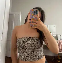 American Eagle Outfitters Cheetah Tube Top