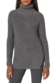 Alp N Rock Simone Long Sleeve Turtleneck Knit Pullover Sweater Gray Small