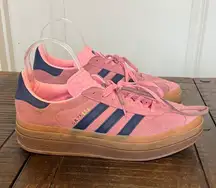 Adidas Originals Gazelle Low Platform Sneaker Women's Size 10 Pink Navy Blue