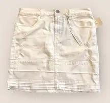 J Brand | Leila Mid Rise White Denim Pencil Skirt | Size 26