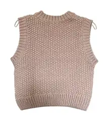 H&M Blush Pink Chunky Knit Sleeveless Sweater Vest Size Small Excellent
