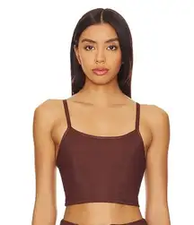 NWT Strut This x Revolve Brown Ribbed Crop Top Size XS