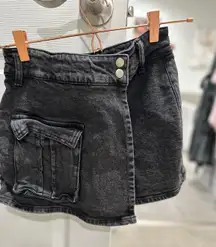 Small Black Denim Skort