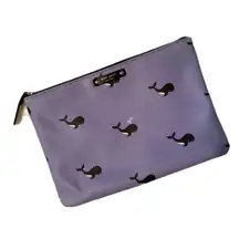 Kate Spade | Gia Off We Go Whale Clutch Purse Travel Make Up Bag Novelty Print