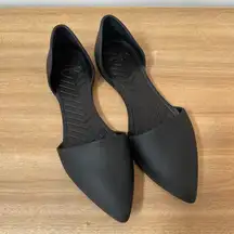 NATIVE Women's Black Audrey Pointed Flats Sz 6