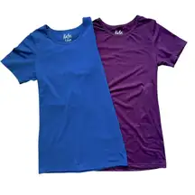 Kalon T-Shirt Bundle Size XS Red Blue Soft Stretchy Basics casual layer cotton