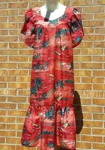 Winnie Fashion hawaii Hawaiian MuuMuu Hawaiian Dress Floral dress