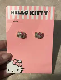 Hello Kitty By Sanrio Rhinestone Earrings