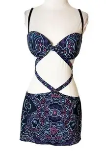 Dolls Kill NWT ClubExx rave religion  bodycon cut out dress bra top sz L