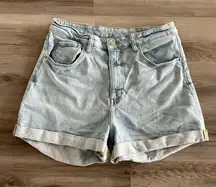 H&M 10 High Rise Cuffed Jean Shorts