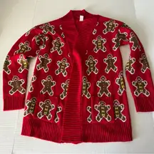 Love on a Hanger Red Gingerbread Cardigan size Medium