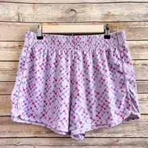 Abound Purple Geometric Print Organic Cotton Pull On Shorts Size Medium NWOT