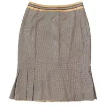 CARLISLE Vintage Houndstooth Fluted Pencil Skirt