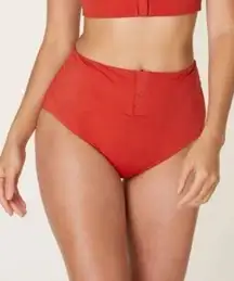 Andie Swim The Snap Bottom Women's XS Red Chili Pepper Bikini High Waist NWT