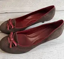 cole Haan suede flats Brown Pumps with Kitten Heels size 8