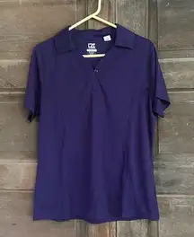 CUTTER AND BUCK Golf Polo Womens  XL Purple DryTec Breathable