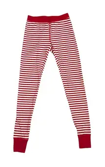 Aeropostale Leggings Red White Stripe Christmas Silver High Rise Pants Size XS