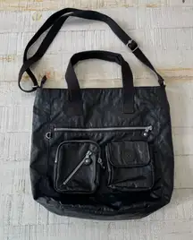 Kipling Johanna Tote Bag Purse Black Nylon Messenger Bag Joslyn