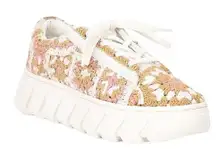 Free People Catch Me If You Can Crocheted Platform Sneakers | Size 41