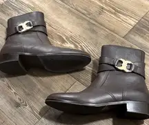 Tory Burch Dark Brown Ankle Booties