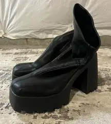 ASOS Design Black Stretch Retro Chunky Ankle Boots Size 9 US