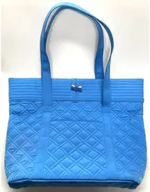 Vera Bradley Quilted Fabric Blue Large Tote