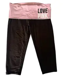 VS PINK Fold Over Cropped Leggings!