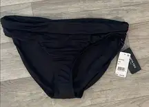 Kenneth Cole Black Bikini Swimwear ruched NWT xl