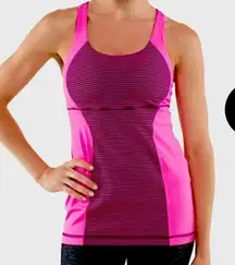 Lululemon Energy Tank Hyper Stripe Raspberry Glo Light / Raspberry Glo Plum 4