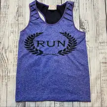 F&F Heather Purple Run Racerback Tank Top.